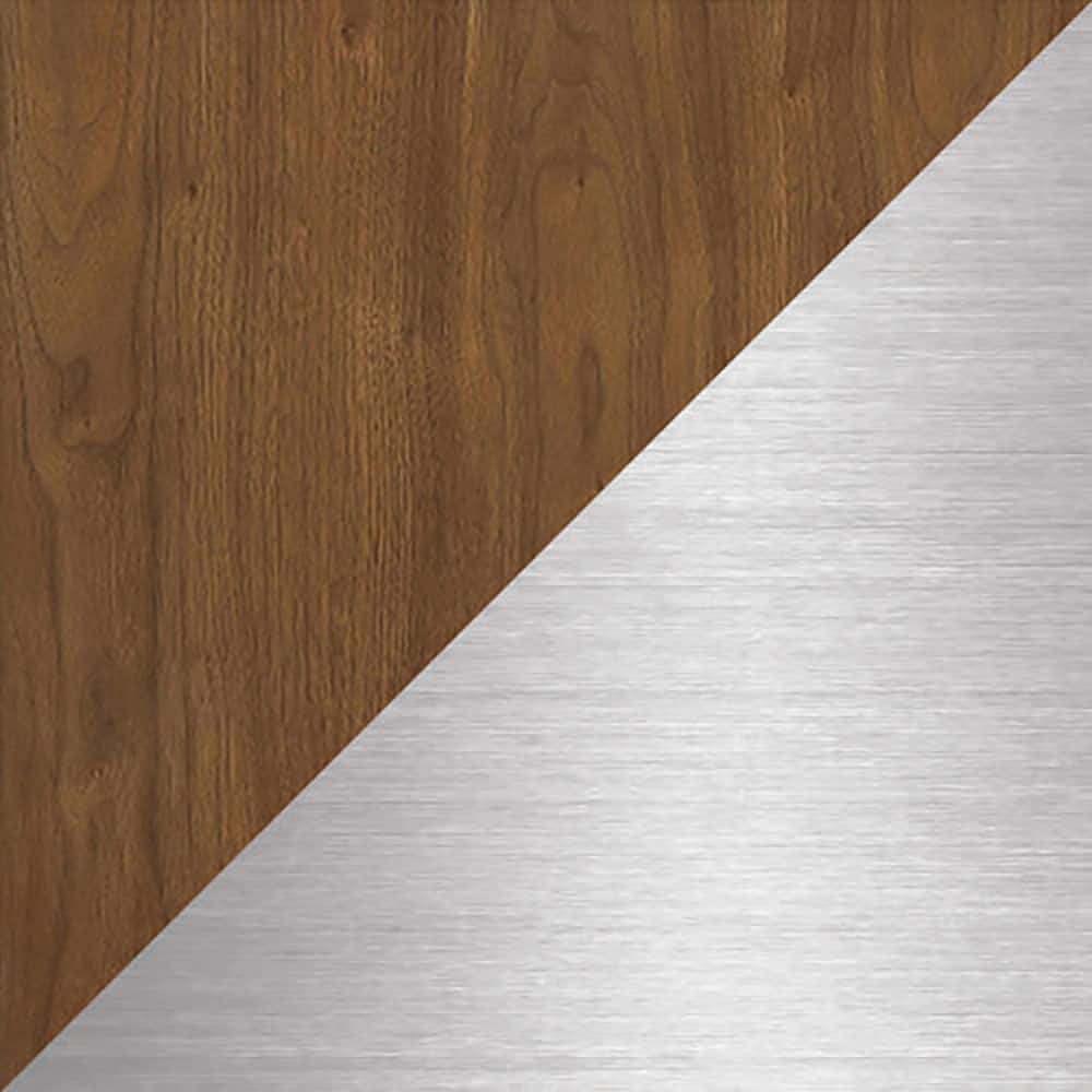 Kira Warm Walnut Bathroom Vanity with White Engineered Stone Top