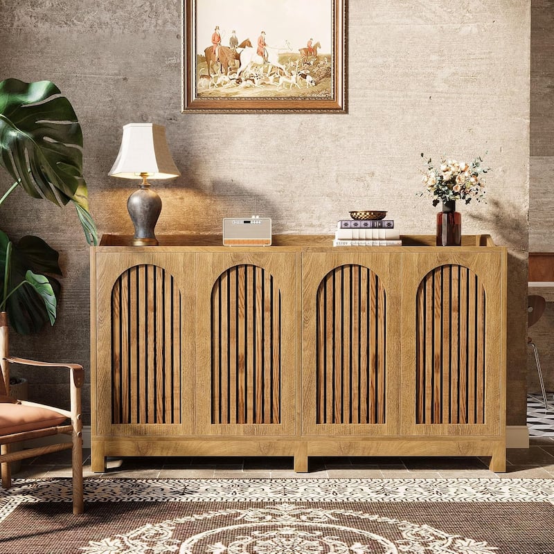 Freestanding Sideboard Storage Cabinet with Doors for Living Room
