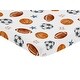 preview thumbnail 2 of 4, Sweet Jojo Designs Sports Theme Boy Fitted Mini Portable Crib Sheet Watercolor Vintage Soccer Balls Football Baseball Basketball