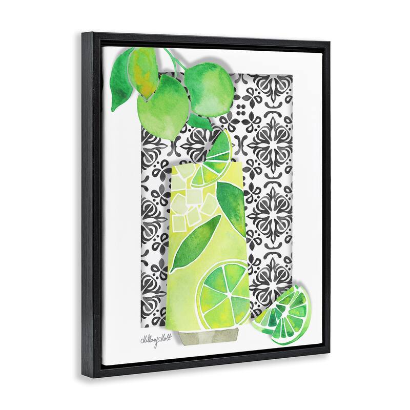 Stupell Mediterranean Mojito Drink Framed Floater Canvas Wall Art Design By Hillary Holt