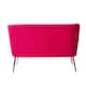 HULALA HOME Monica Modern Velvet Tufted Loveseat with Metal Legs