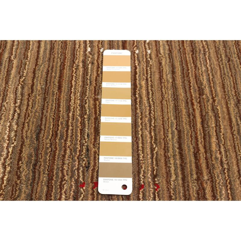 ECARPETGALLERY Hand Loomed Kashkuli Gabbeh Brown Wool Rug - 3'1 x 4'9