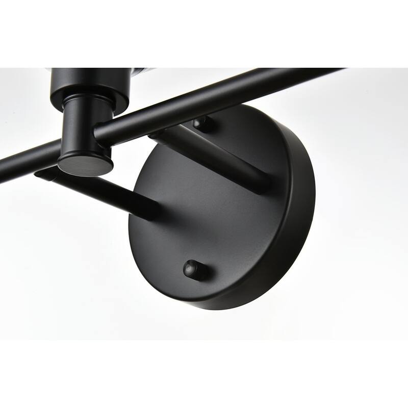 Corda 1 Light Black and Frosted White Bath Sconce