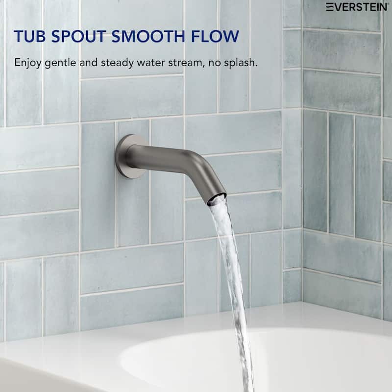 6" Dual-Function Tub and Shower Faucet Set, Modern Tub And Shower Trim Kit Valve Included
