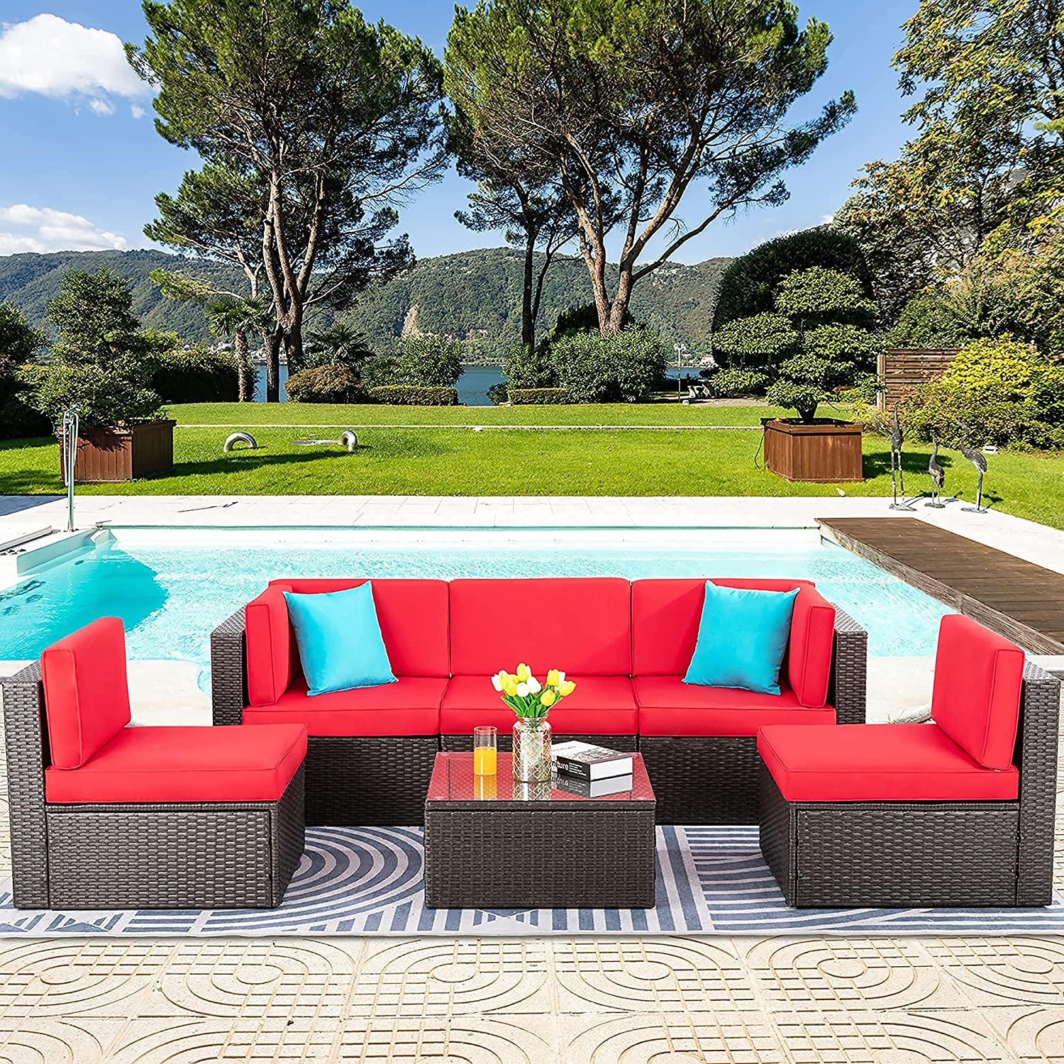 L shaped outdoor clearance couch small