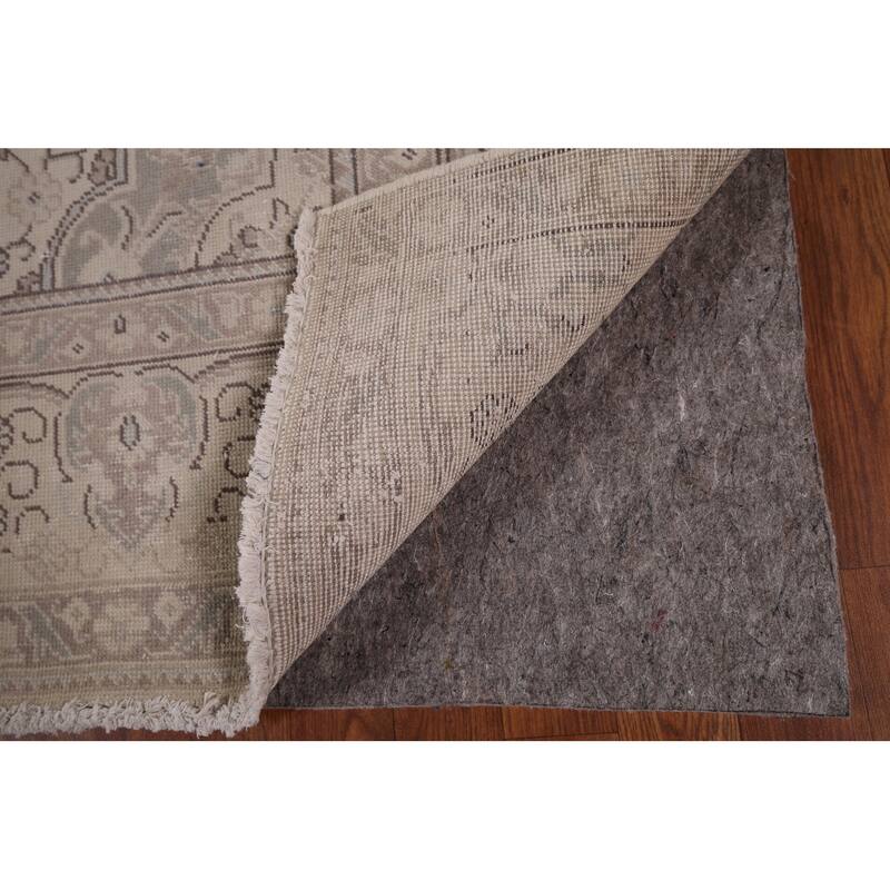 Distressed Tabriz Vintage Persian Rug Handmade Wool Carpet - 6'7" x 9'6"