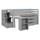 preview thumbnail 30 of 106, Solid Wood Loft Bed with Desk