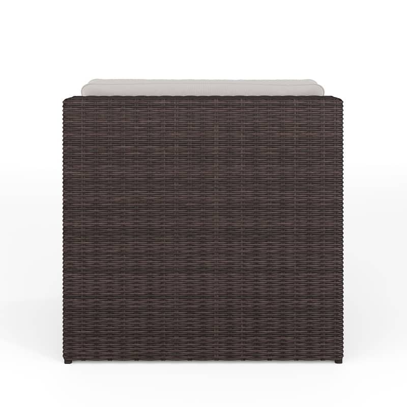 Martha Stewart Rattan Modular Patio Curved Sectional Seat - 33"W x 31"D x 30"H