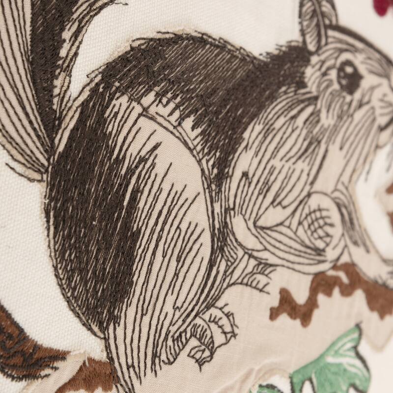 Rizzy Home Woodland Squirrel Throw Pillow Cover