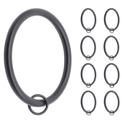 Meriville 2.5" Inner Diameter Metal Curtain Rings with Eyelets