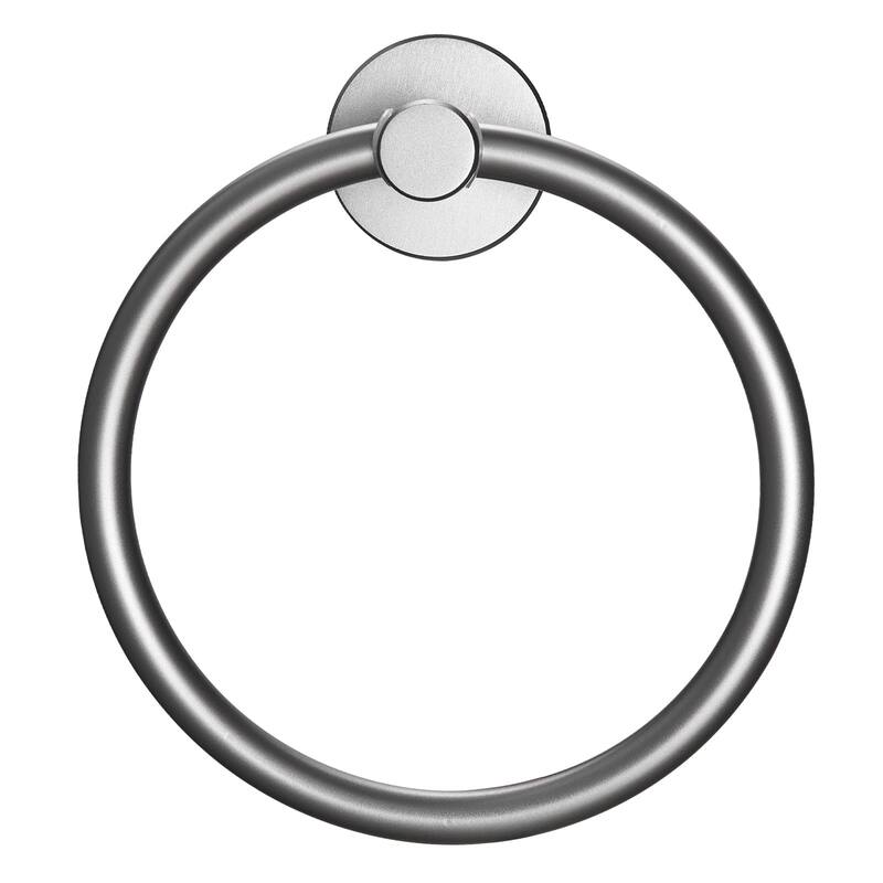 Towel Ring for Bathroom 1 Pack, Kitchen Bath Towel Holder Hangers Wall Mount Heavy Duty Storage Modern Hotel Towel Ring - Grey