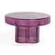 Modern Artistic Flower Glass Round Coffee Table Side Table - Bed Bath ...