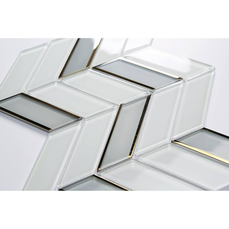 Chervon Glass Mosaic Wall Tiles