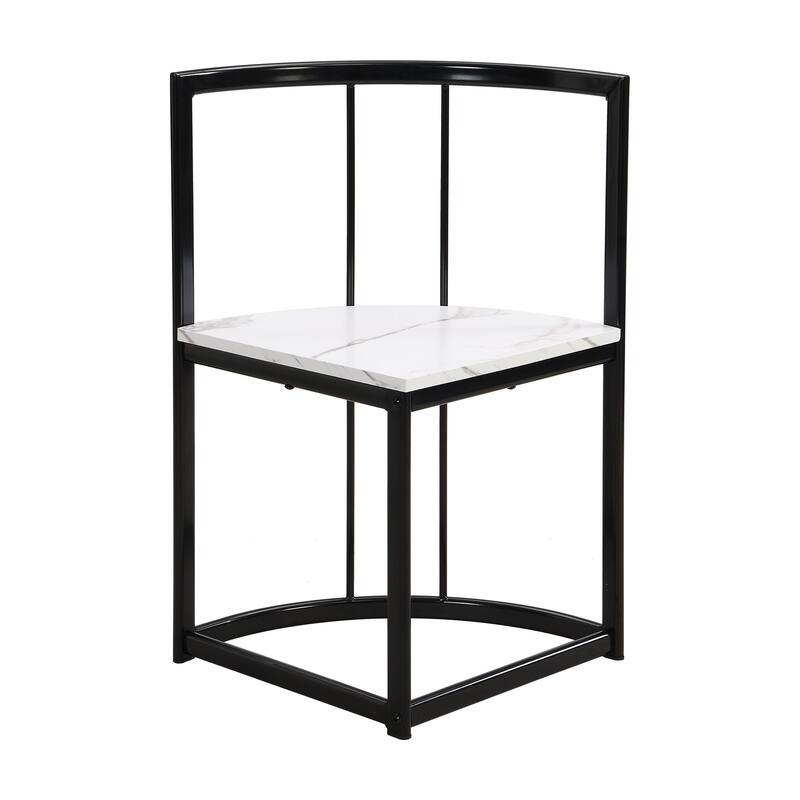 7-Piece Iron Dining Table Set with Table and Six Chairs