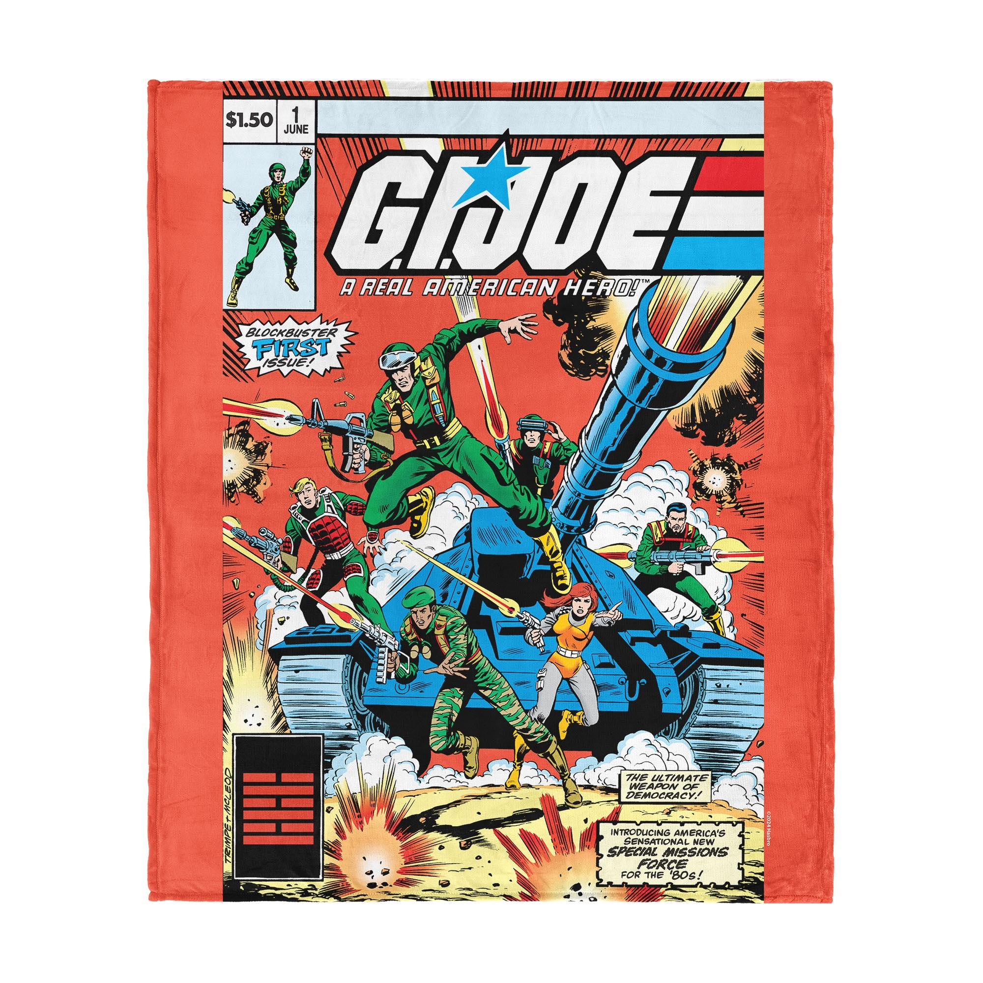 Hasbro GI Joe Comics Silk Touch Throw Blanket