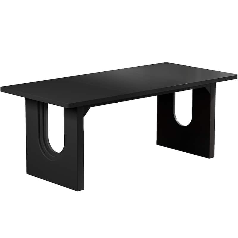 70.89" Rectangle Dining Table for 6-8 People, Modern Simple Wood Kitchen Table