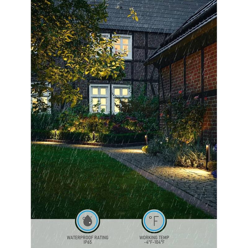 5CCT LED Landscape Pathway Lights, 12-24V Low Voltage, IP65 Waterproof - 6pack