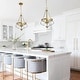 preview thumbnail 7 of 10, Rella Modern Farmhouse Urn 12 inch Pendant Teardrop Glass Kitchen Island Chandelier Adjustable Lights
