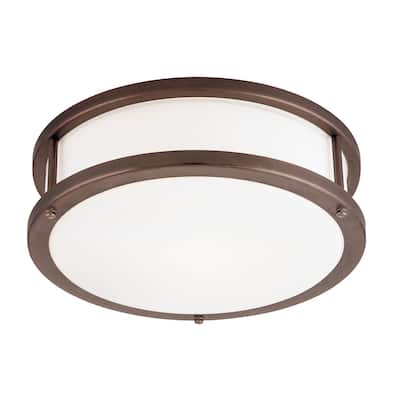 Access Lighting Conga 2-light Bronze 16-inch Flush Mount