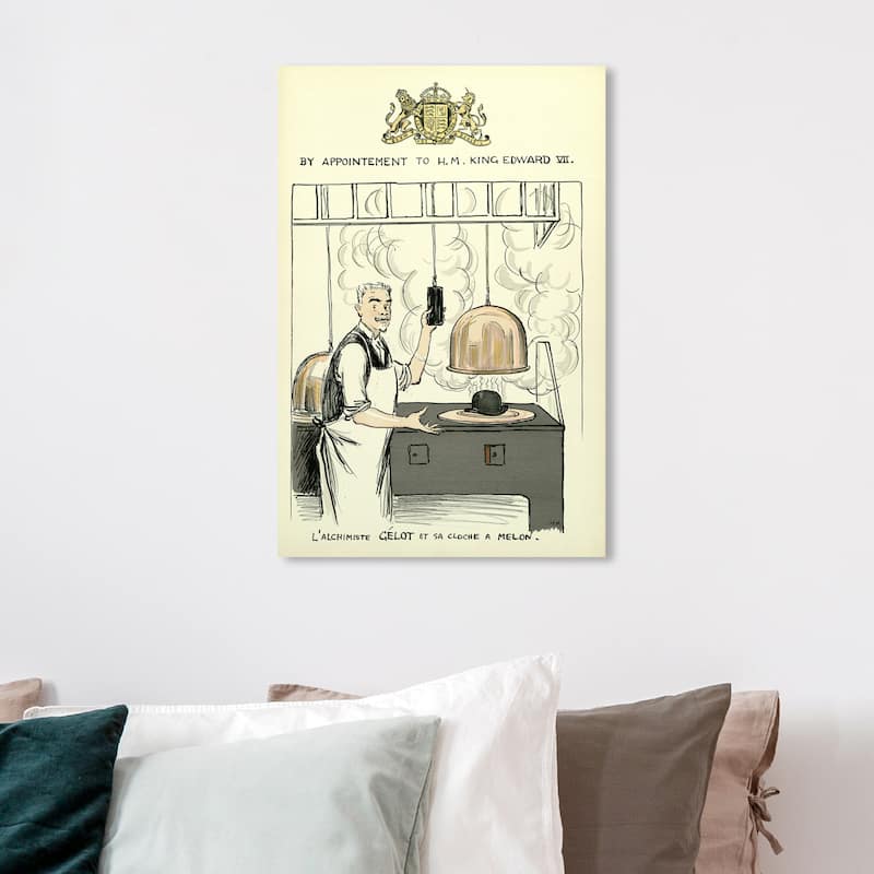 Wynwood Studio 'L'ALCHIMISTE' Advertising Wall Art Canvas Print Comics - Yellow, Gray