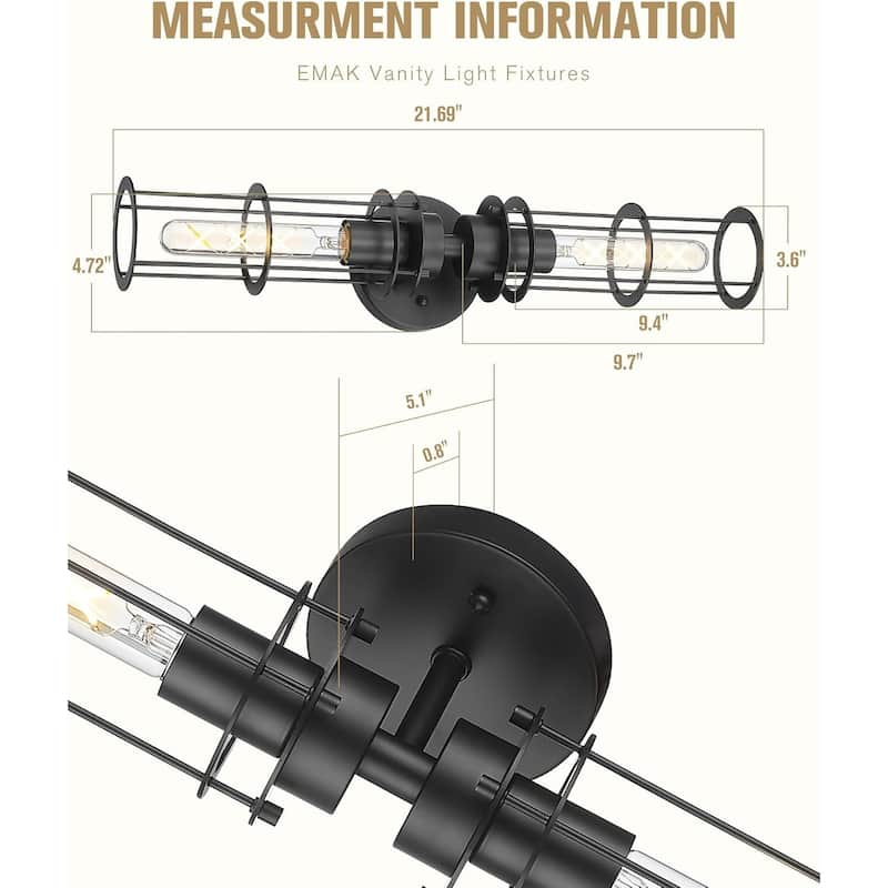 2 light vanity light black cylinder light metal wall light