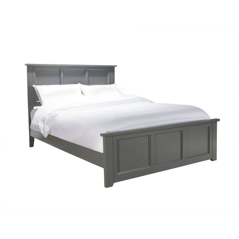 Traditional Full Bed Frame with Footboard - Classic Bedroom Furniture, Grey Finish, 78"x57.75"x44.25"