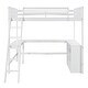 preview thumbnail 8 of 7, Full Size Solid Pine Wood Loft Bed with Shelves and Desk, Wooden Loft Bed with Desk