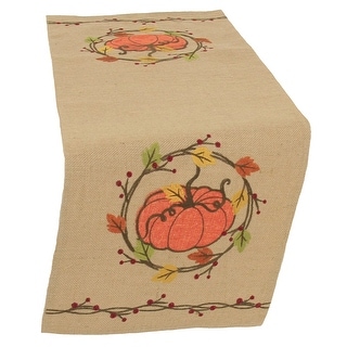 Rustic Pumpkin Wreath Table Runner - Bed Bath & Beyond - 43410051
