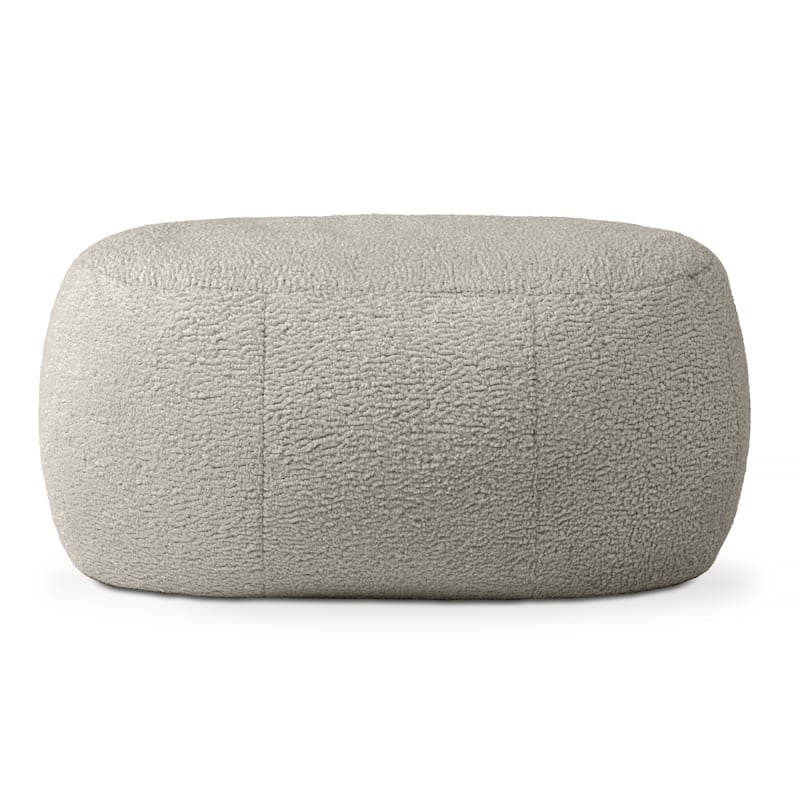 Jaxx Ellis Pouf - Modern Shearling Faux-Lamb Plush Fleece Ottoman