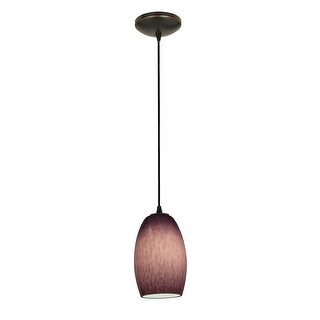 Access Lighting Chianti Bronze Integrated LED Cord Pendant, Purple Cloud Shade