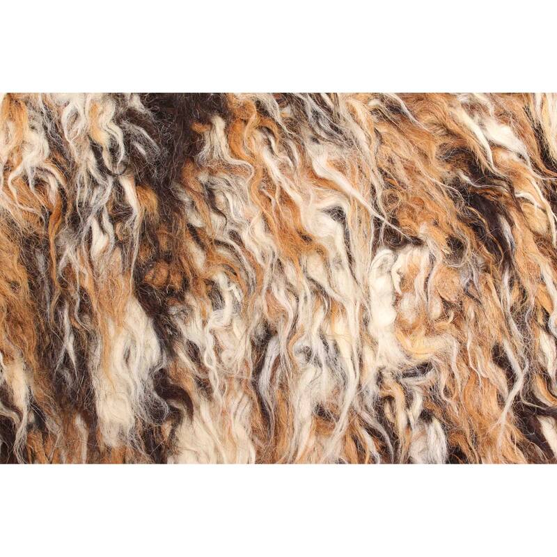 ECARPETGALLERY Braid weave Sienna Brown Wool Rug - 5'3 x 7'9