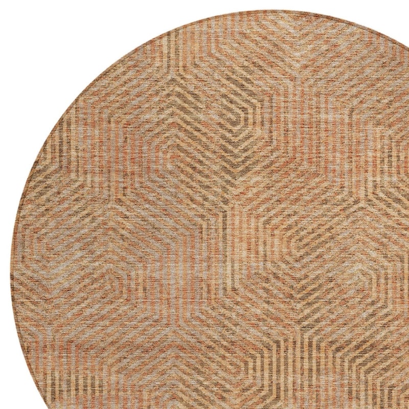 HomeRoots Geometric Transitional Rectangle Outdoor Rug