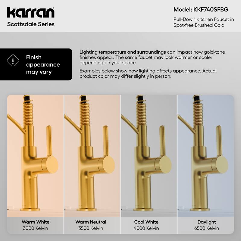 Karran Scottsdale Single Handle Commerical Pull-Down Sprayer Kitchen Faucet