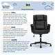 preview thumbnail 56 of 86, Serta Hannah Office Chair with Headrest Pillow, Adjustable Ergonomic Desk Chair with Lumbar Support