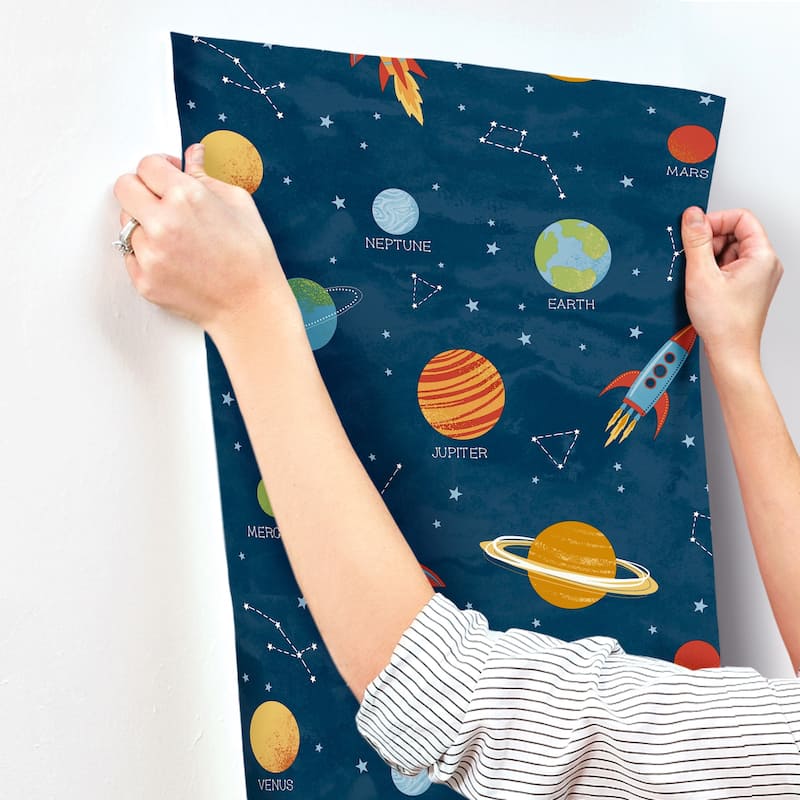 Advantage Solar System Blue Outer Space Wallpaper