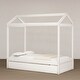 preview thumbnail 9 of 7, Twin Size Wooden House Bed with Trundle, can be Decorated,Saving space