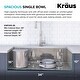 preview thumbnail 35 of 52, KRAUS Kore Stainless Steel Farmhouse Kitchen Sink with Accessories
