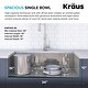 preview thumbnail 41 of 64, KRAUS Kore Stainless Steel Farmhouse Kitchen Sink with Accessories