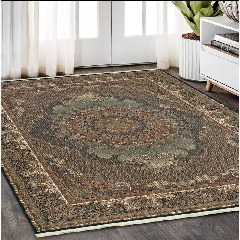 HomeRootsMedallion Traditional Runner Area Rug - 90.55' X '62.99' X '0.16