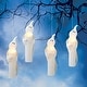preview thumbnail 2 of 0, Set of 4 11.2in H BO Lighted Hanging Ghost Candles