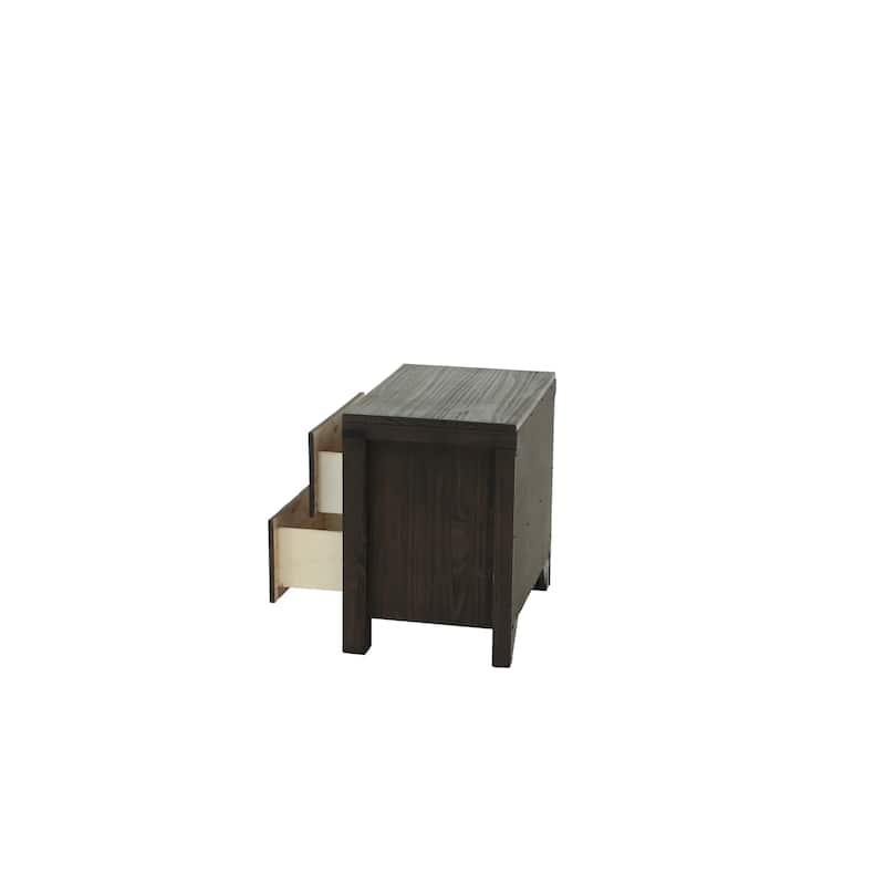 Bedroom Furniture Simple Nightstand Drawers Bed Side Table Solidwood