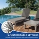 preview thumbnail 38 of 105, Outdoor Chaise Lounge Chairs (Set of 2) with Adjustable Backrest