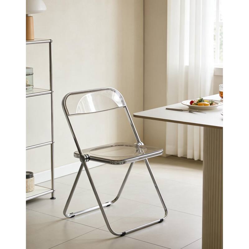 Folding Chair Transparent Chairs-Ghost Stackable