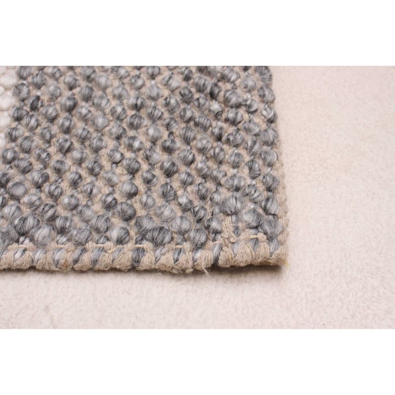 ECARPETGALLERY Braid weave Sienna Cream Wool Rug - 2'2 x 8'0