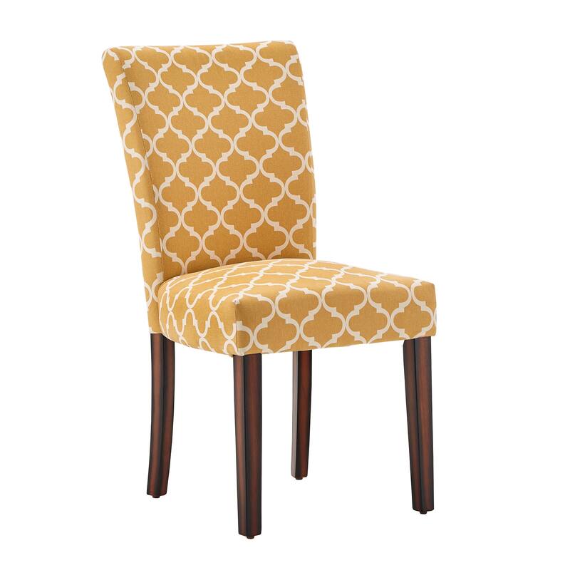 Catherine Moroccan Pattern Fabric Parsons Dining Chair (Set of 2) by iNSPIRE Q Bold