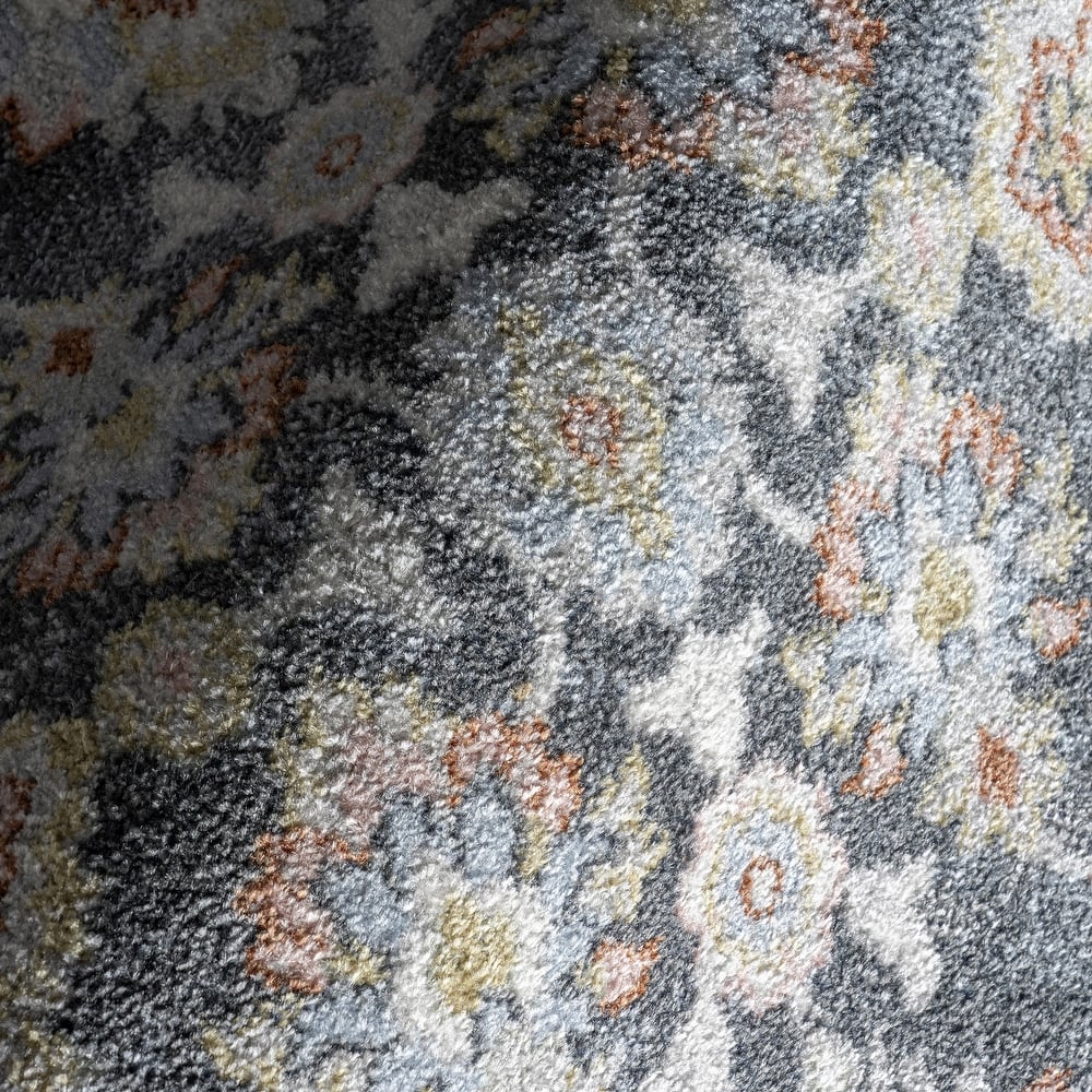 Nuloom Breigh Medallion Bordered Machine Washable Area Rug