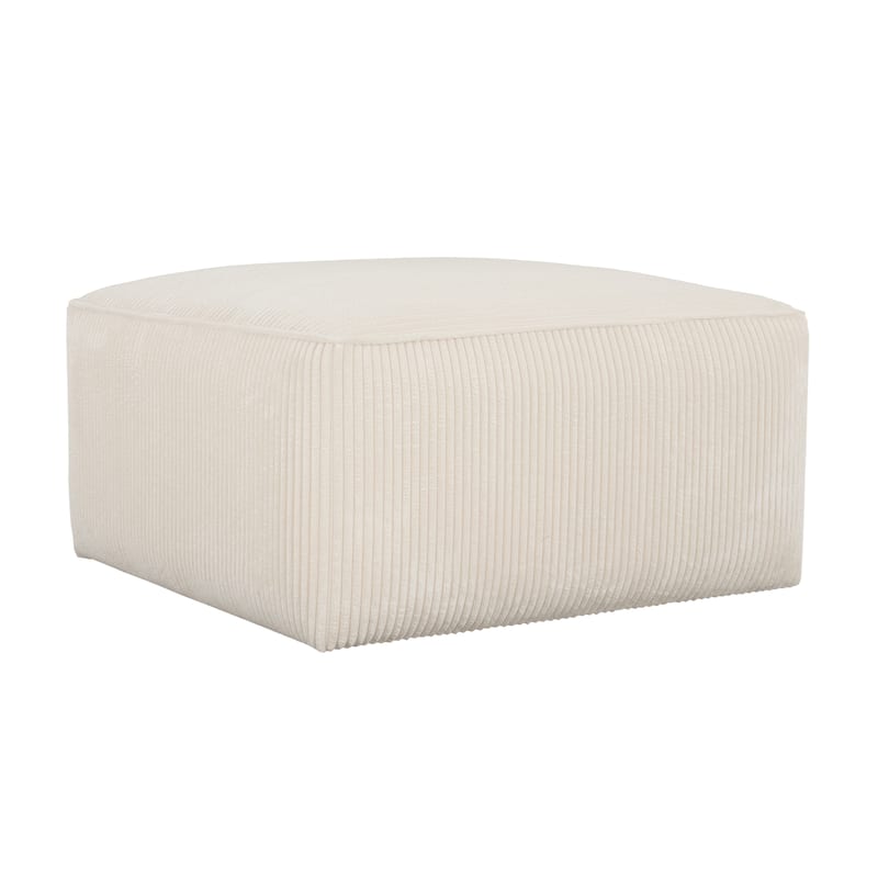 Upholstered Square Ottoman - Fabric Footstool