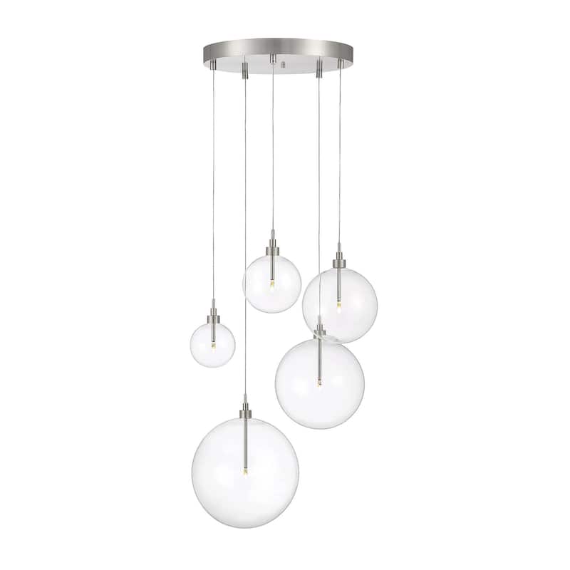 Meridian M10099 5 Light 28" Wide LED Multi Light Pendant