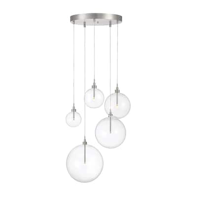 Meridian M10099 5 Light 28" Wide LED Multi Light Pendant