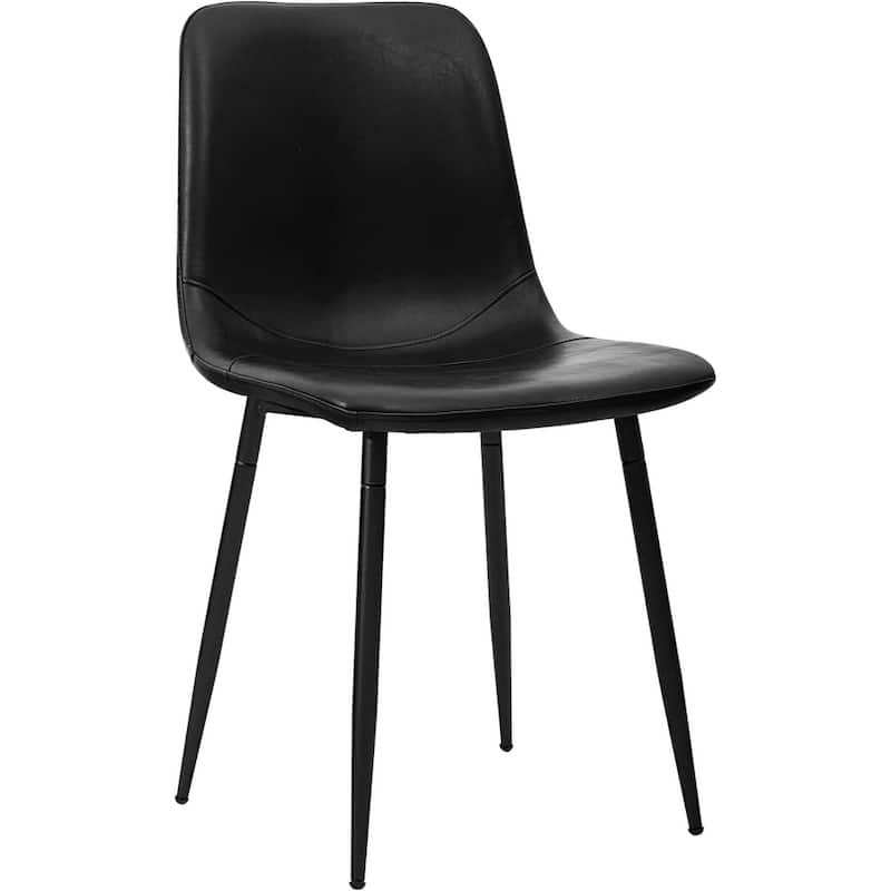 Living Monte Black Faux Leather Dining Chair by CangLong - N/A - Black